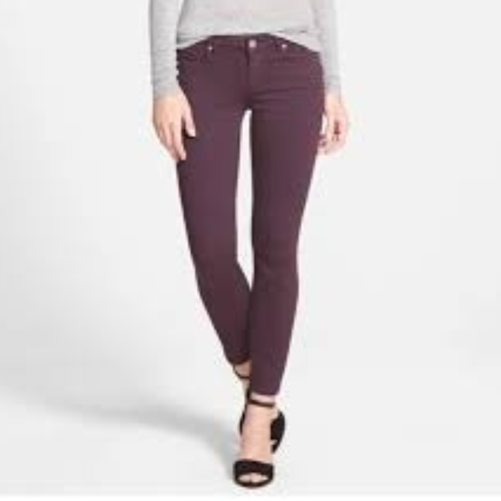 Paige : Verdugo Ankle Skinny Jeans Plum